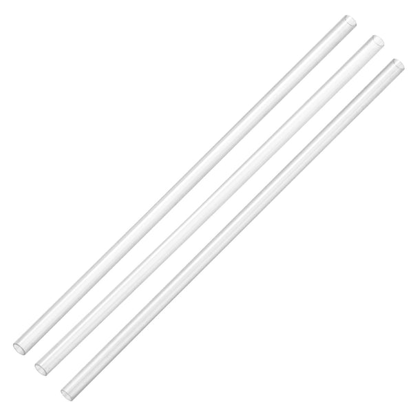 Clear, reusable stirrers shown on white background
