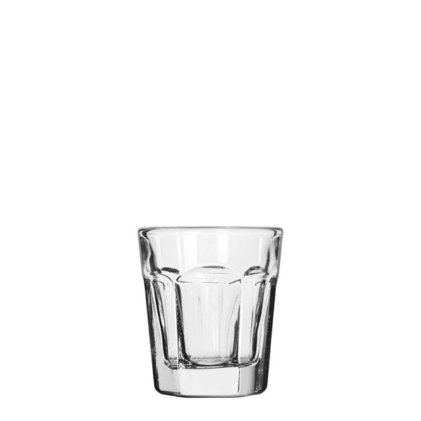 Boston shot glass on white background