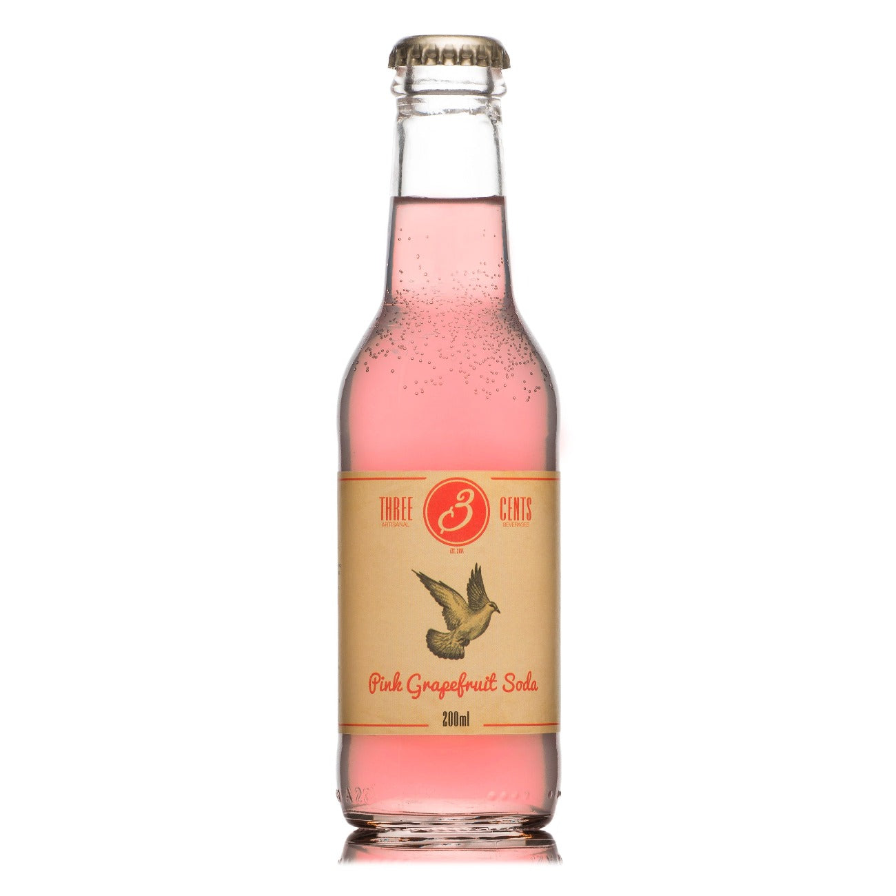 Three Cents Pink Grapefruit Soda 200 ml - Barkonsult Sweden