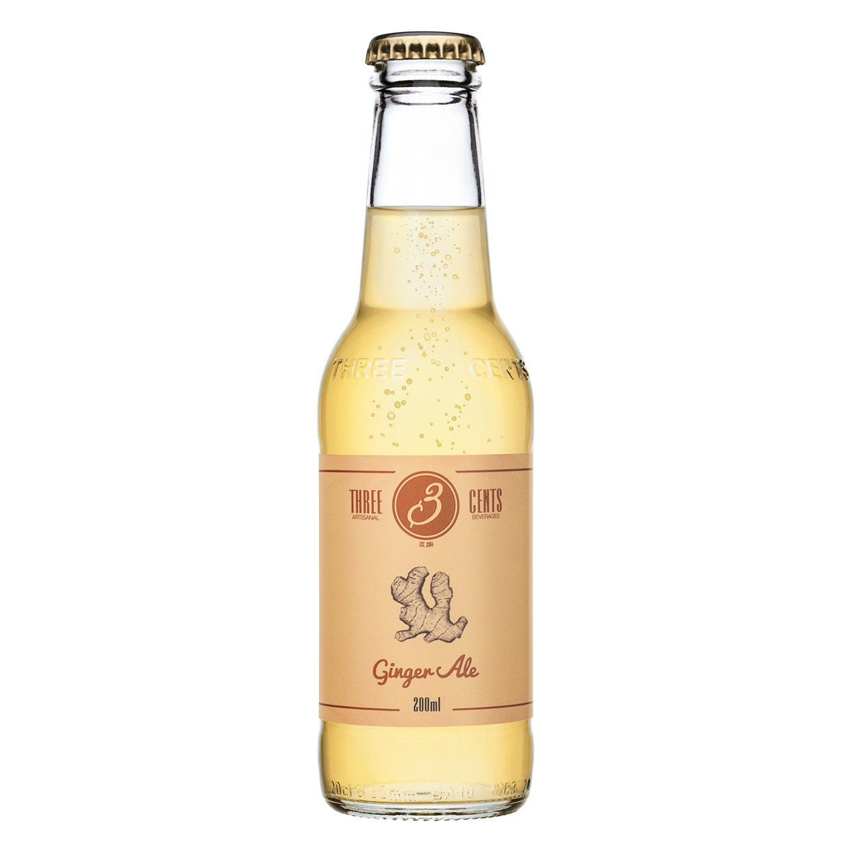 Three Cents Ginger Ale 24 x 200 ml