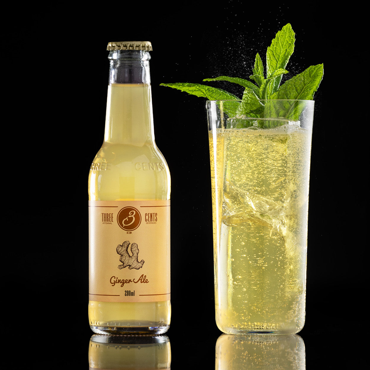 Three Cents Ginger Ale 24 x 200 ml