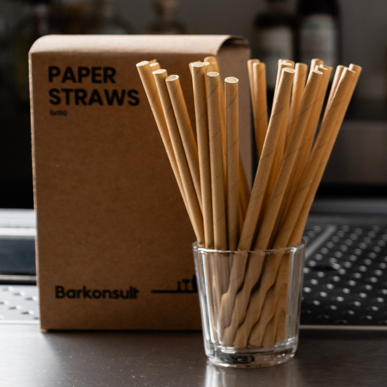 Barkonsult Paper Straw Beige Ø 8 x 200 mm, 250 pcs