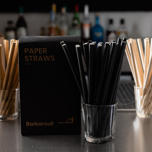 Paper Straw Black Ø 6 x 200 mm