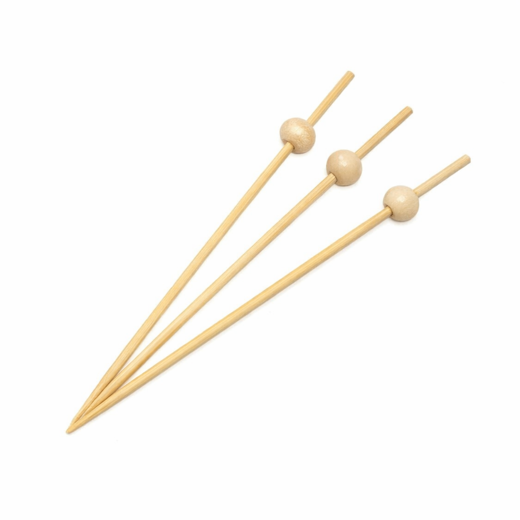 Bamboo Pick Neutral Ball 90 mm, 100 pcs
