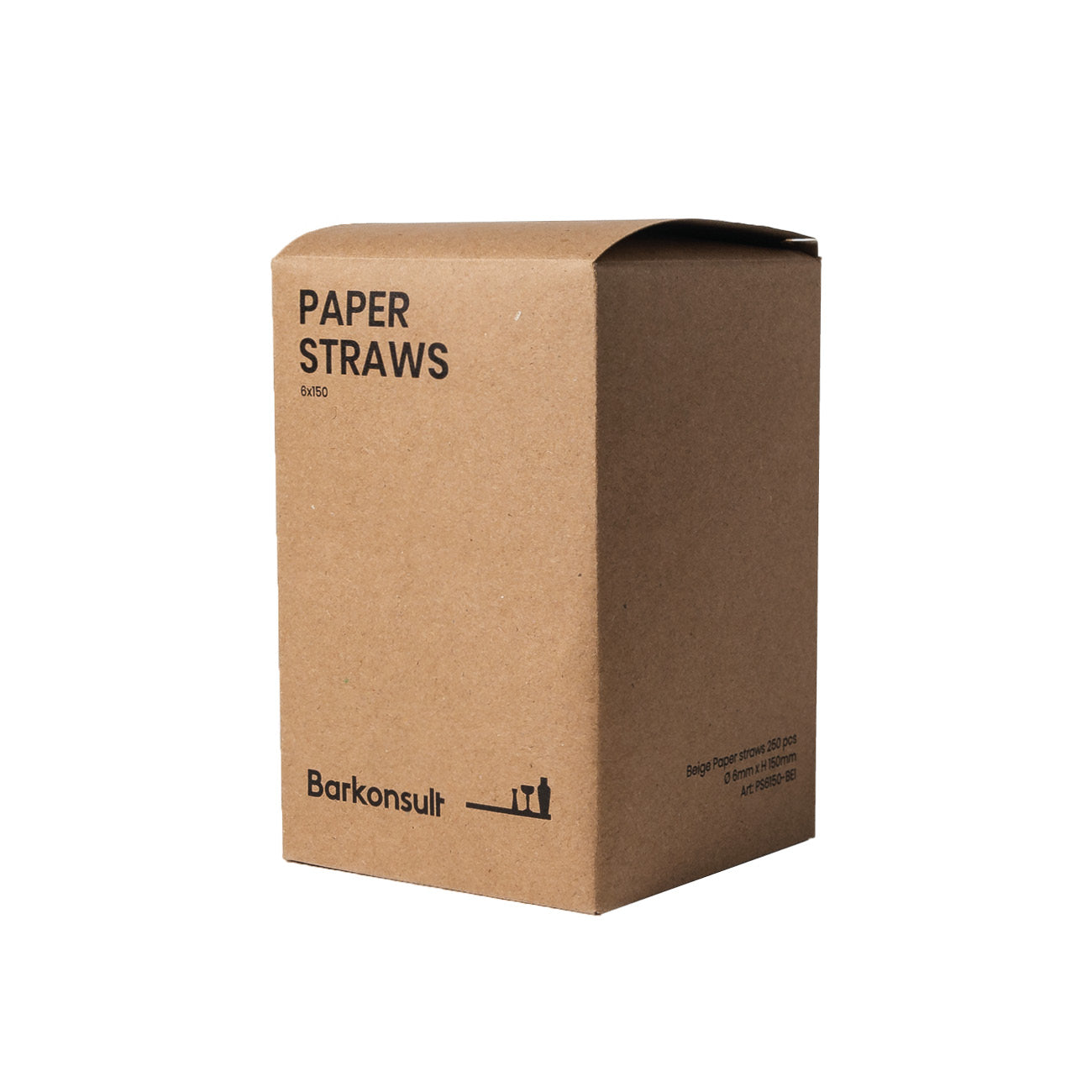 Barkonsult Paper Straw Beige Ø 6 x 150 mm, 250 pcs