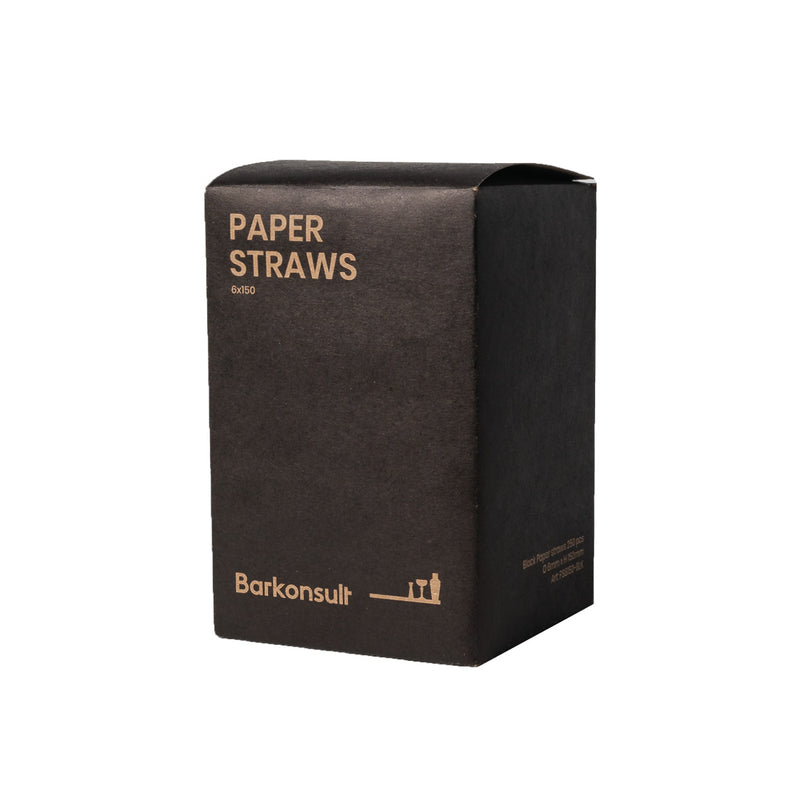 Paper Straw Black Ø 6 x 150 mm
