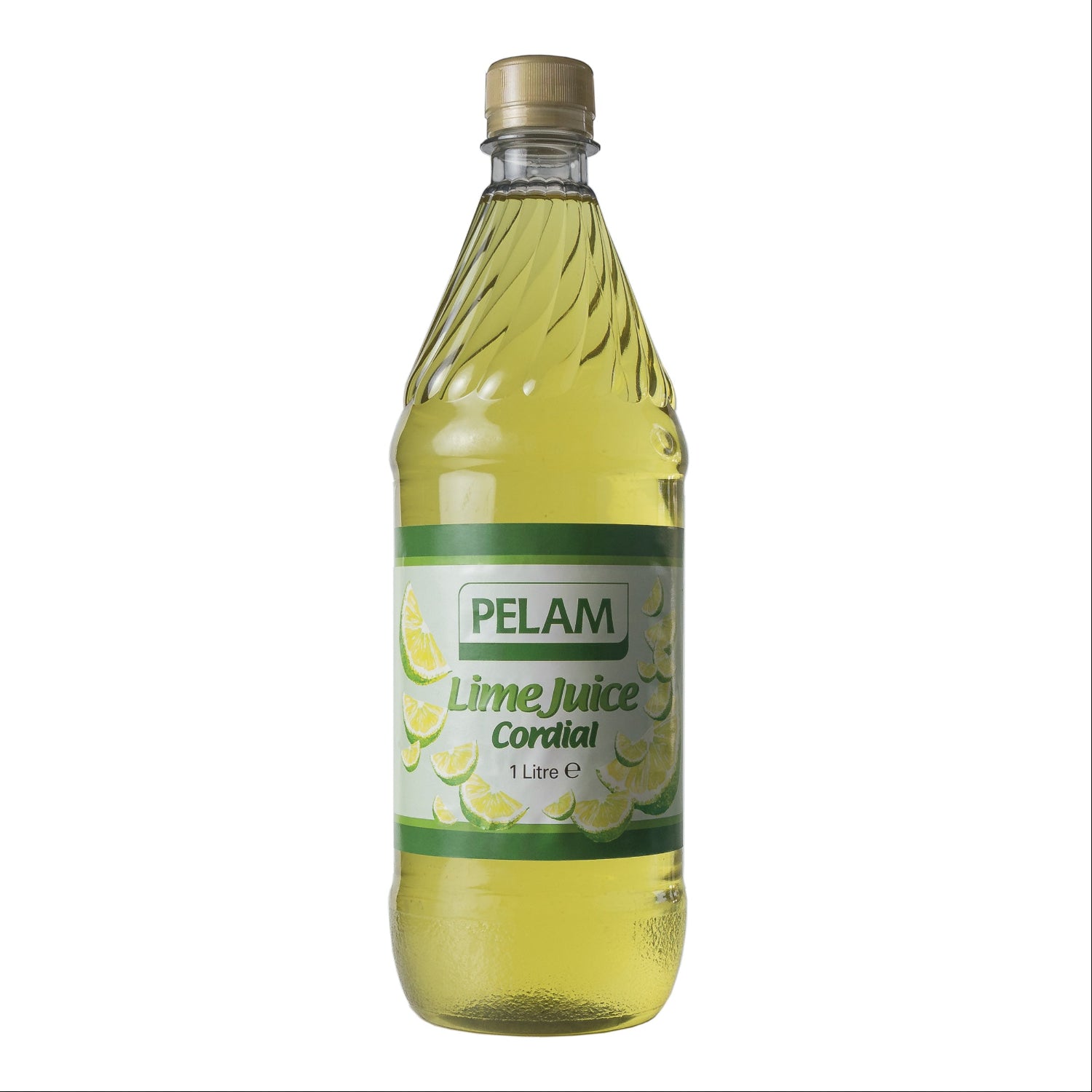 A bottle of Pelam lime juice cordial, 100 cl.