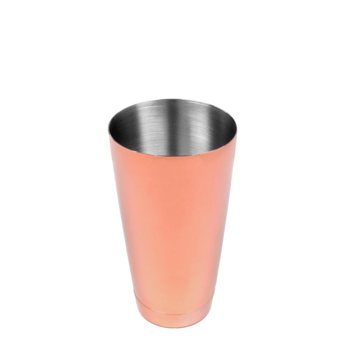 Boston shaker copper on white background