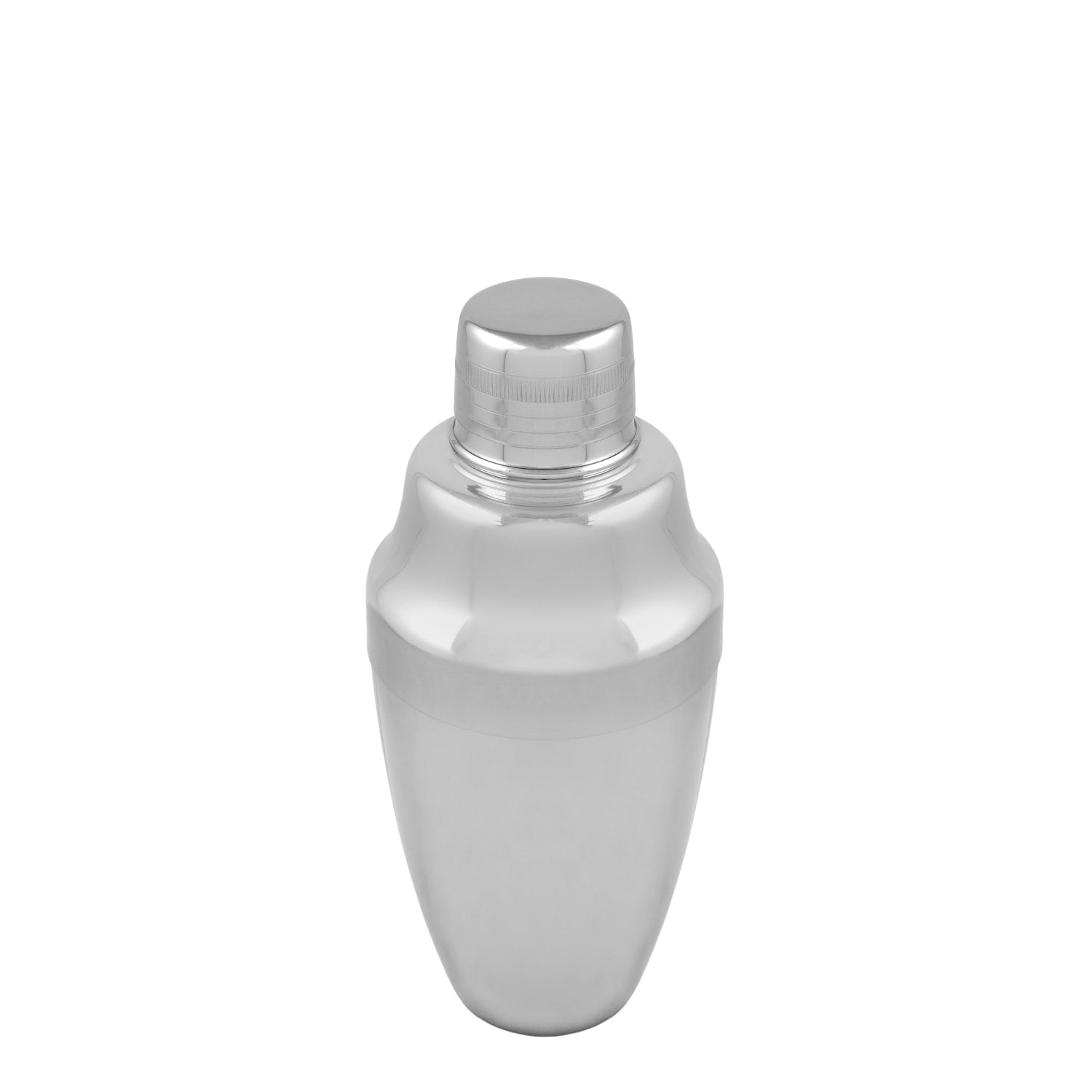 A silver stainless steel Yukiwa shaker, 500 ml size.
