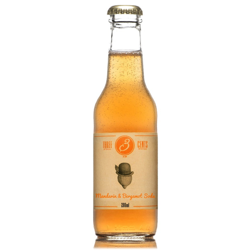 Three Cents Mandarin & Bergamot Soda 24 x 200 ml