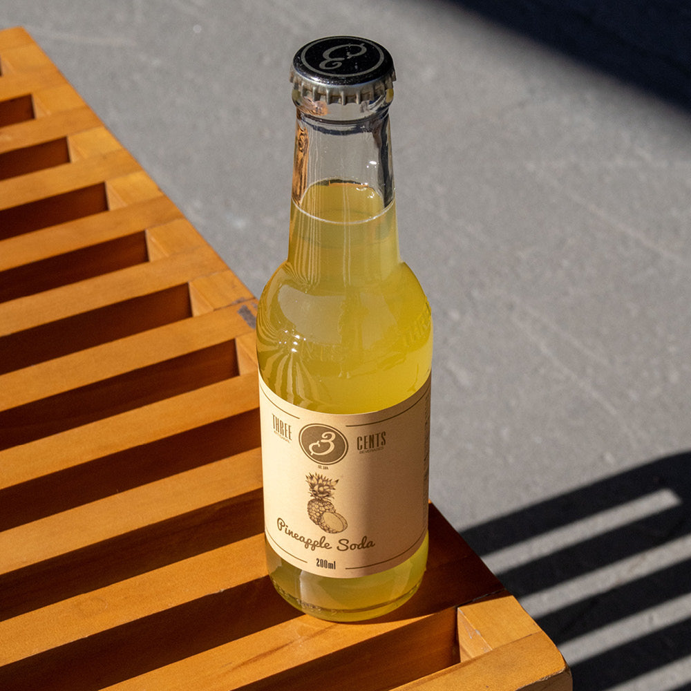 Three Cents Pineapple Soda 24 x 200 ml